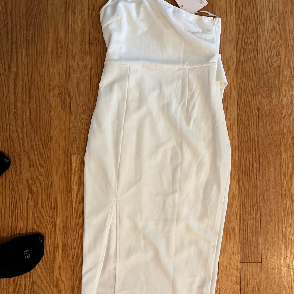Showpo White One-Shoulder Dress